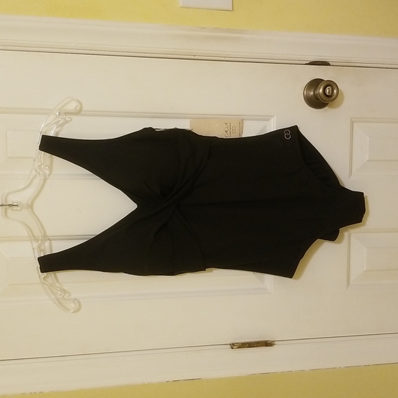 CALIA one piece twist front bathing suit sz 4 - Picture 2 of 14